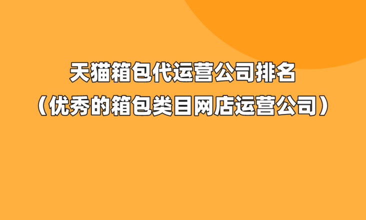 天猫箱包代运营公司排名（博鱼体育优秀的箱包类目网店运营公司）(图1)